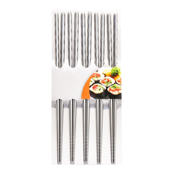 Pałeczki do sushi ryżu metalowe ze stali inox, trwałe i eleganckie Nirosta FACKELMANN 30100